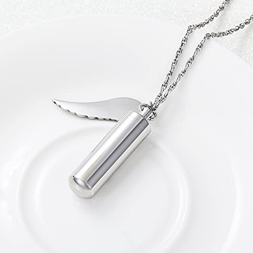 Minicremation Cremation Jewelry Paw Print Urn Necklaces for Human Pet Ashes Cylinder Urn Pendant Keepsake Memorial Ash Locket Holder Necklace for Men Women - Image 4