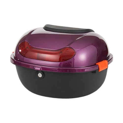 kowaku Motorcycle Trunk Box, Motorbike Luggage Case, Premium, Waterproof, Lockable Large Capacity Travel Luggage Motorcycle Case, Bright Purple