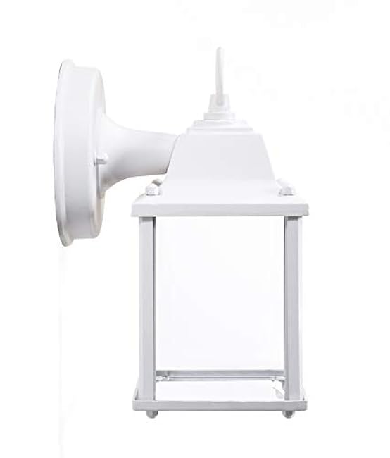 CORAMDEO Outdoor Porch Light Matte White Sconce 9.5W