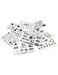 10 Sheets Black & White Temporary Tattoos, Finger, Shoulder, Neck, Arm Tattoo