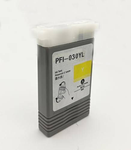 KLDink Serbatoio d'inchiostro giallo PFI-030Y PFI-031Y | Cartuccia da 55 ml | per stampanti TA-20, TA-30, TM-240 e TM-340 | 3492C001AA