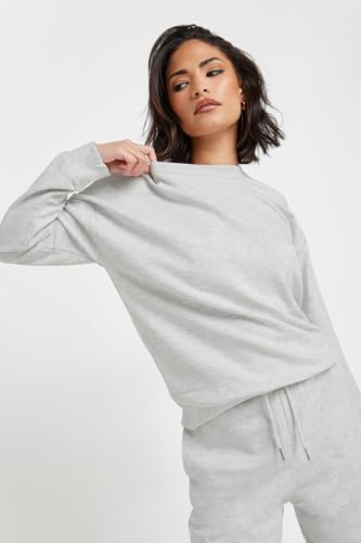 PixieGirl Petite Grey Crew Neck Sweatshirt Petite - Image 4