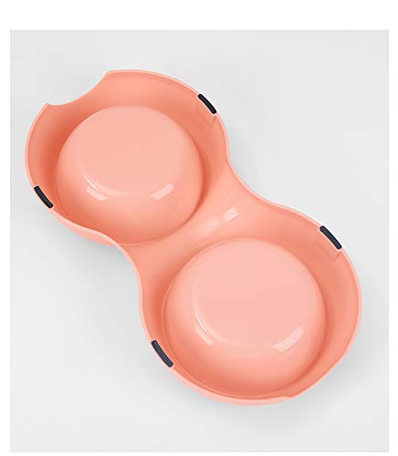 CAMITER 2 in1 Hundenapf, rostfreier Futter- und Wassernapf für Hunde und Katzen, multifunktionaler Haustierfutternapf, Hundenäpfe und Wassernäpfe (rosa)