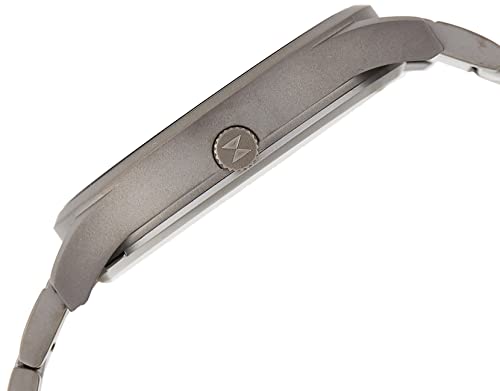 MVMT Classic Qtz Basic Analog Calendar Grey Round Dial Men's Watch, Ionic Plated Grey Stainless Steel Material, Grey Band - D-MM01-GR - Image 3