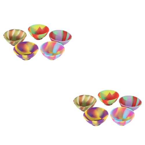 ibasenice 10piezas Tazón De Silicona Para Bebés Cuencos De Alimentación y Condimentos Apto Para Niño Niña Mezcla De y Patrones