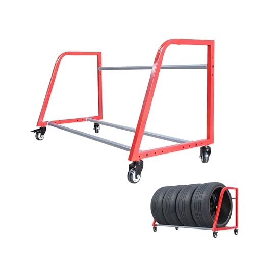 Floor Tire Storage Rack, Spare Tire Carriers, Can Hold Compact Car Wheels and Rims, Easy to Install