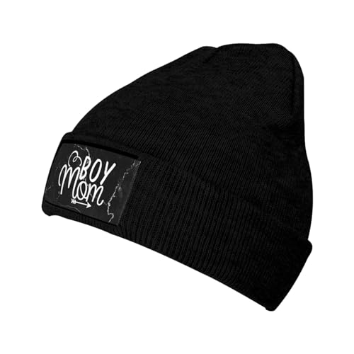 OCALL Boy Mom Knit Beanie Winter Warm Soft Knit Cap Unisex Black