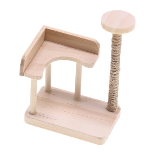 UPKOCH Columpio para Gatos Hamaca para Gatos Figuritas Poste Rascador para Gatos Figurilla Cueva De Gato Juguete Gato En Casa Cama Túnel para Gatos Condominio De Gatos Cucú De Madera