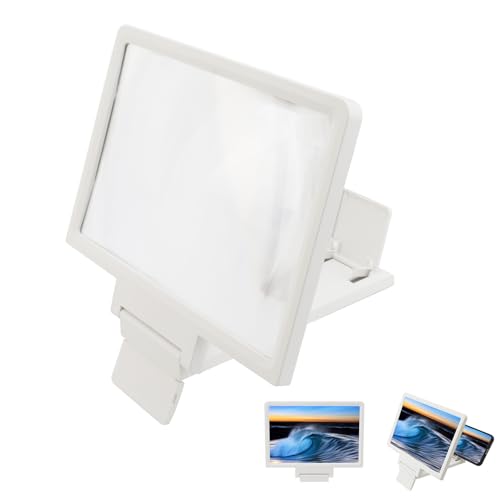 OriGlam Phone Screen Magnifier, Portable Foldable Mobile Phone Stand Holder, 3D HD Magnifing Screen Enlarger Phone Magnifier Projector Screen for Movies Videos Gaming (8 Inch)