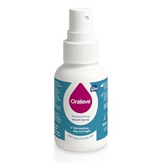 Oralieve Moisturising Dry Mouth Relief Spray (1 x 50ml) with New Pump, Hydrating Relief for Sore, Sensitive Mouths with Xylitol to Protect Teeth - Genuine Oralieve Dry Mouth Spray