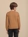 Haloumoning Boys Sweater Kids Fashion Long Sleeve Crewneck Knit Pullover Fall Winter Clothes 5-14 Years Khaki