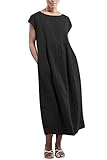 h m kleid schwarz Designs: Zwei Seitentaschen eignen sich für das Tragen kleiner Gegenstände wie Schlüssel und Telefone, die Sie lieben werden. Der klassische Rundhalsausschnitt ist nicht veraltet. Einfach auf und ab kleiden.