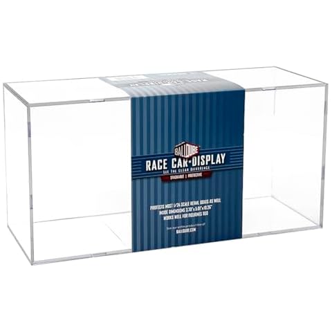 THE ORIGINAL BALLQUBE Race Car Display Case 1:24 Scale Die Cast Display Case Die Cast Box Square Clear Memorabilia Die Cast Race Car Holder Cover