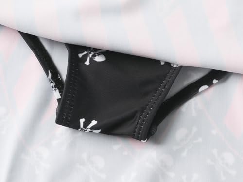 Image of WonderBabe Princess Swimsuits Girls Two Pieces Swimsuits Summer Rash Guard Swimwear Ruffles Sleeve Bathing Suit with Skirt