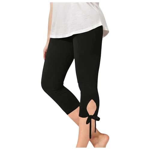 Girls Capri Leggings High Waisted Kids 3/4 Pants Yoga Dance Leggings Lightweight Stretchy Summer Cotton Tights