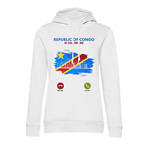 Sweat à Capuche Congo Kinshasa Flag noir pour homme et femme