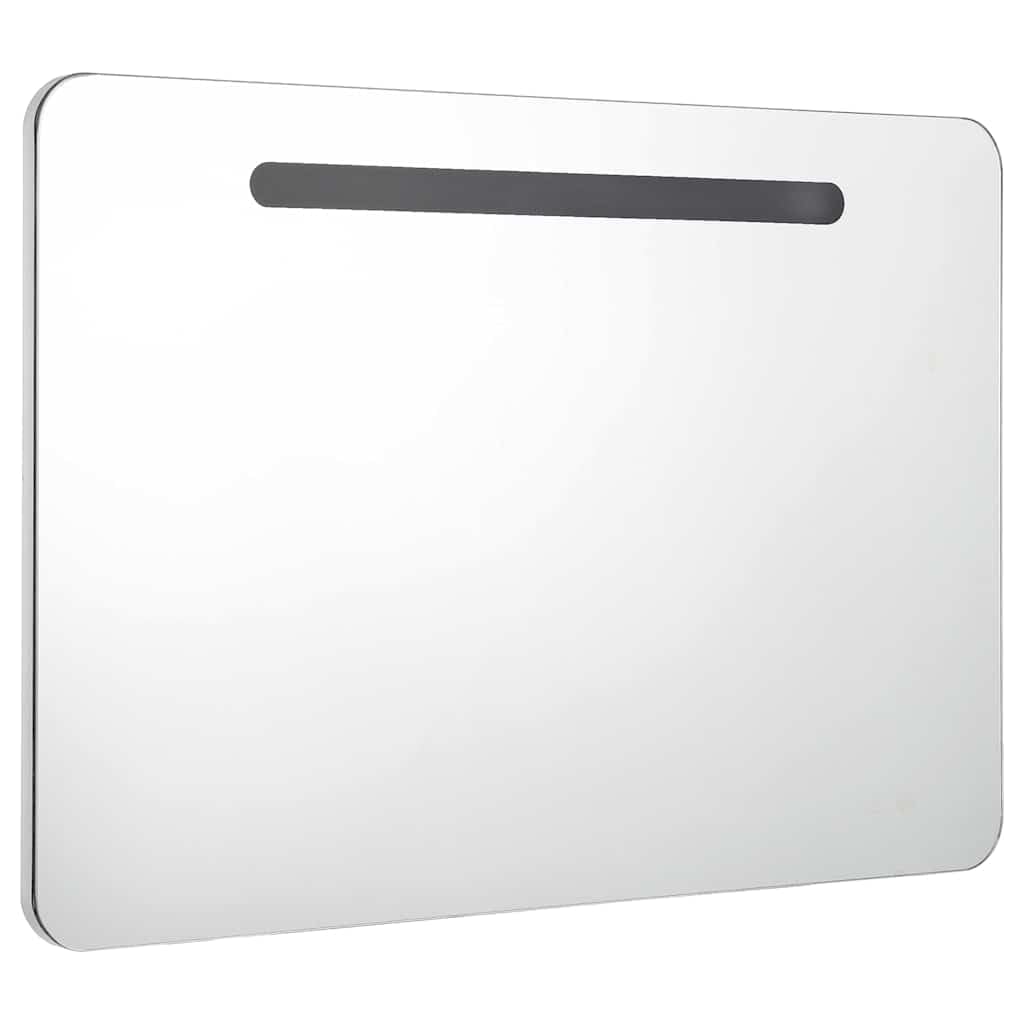 vidaXL Szafka łazienkowa z lustrem i LED, 80 x 9,5 x 55 cm