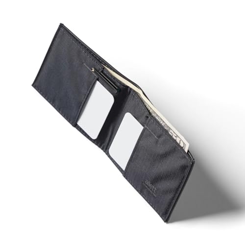 Image of Allett Sport Wallet, RFID Blocking Slim (Leather, Onyx Black) | Slim Minimalist Front Pocket Leather Sport Wallet, RFID Blocking, Water-Resistant, Holds 4-24+ Cards & Cash, Men & Women