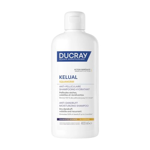 DUCRAY Kelual Squanorm - Champú Hidratante Anticaspa - Caspa Seca - 400 ml