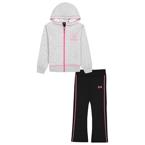 Image of Under Armour Girl's 2-piece Fleece Sweatshirt and Sweatpants Set, Soft & Comfortable
