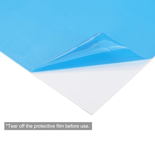 Image of MECCANIXITY White ABS Plastic Sheet 10 x 10 x 0.04 Inch for Building Model, DIY Crafts, Panel, Pack of 2 Pcs