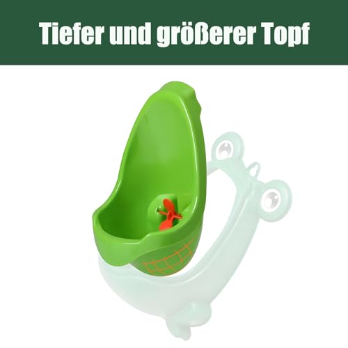 QIANGUANG Froschkinder Töpfchen Toilette Ausbildung Kind Urinal zum Junge Pinkeln Trainer Bad (Grün)