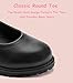 Nedaan Girls School Uniform Shoes Mary Janes Dress Shoes Adjustable Strap(Little Kid/Big Kid) Black