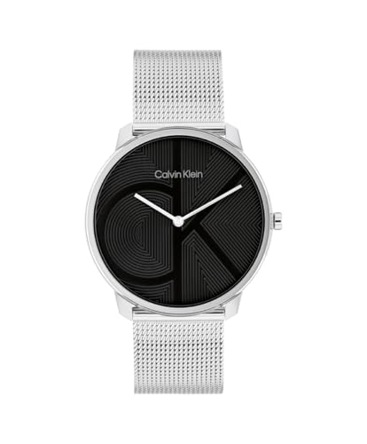 Image of Calvin Klein Women's CK Iconic - 35mm 2H Quartz Watch - Stainless Steel Mesh Bracelet - Water Resistance 30 Meters - Premium Fashion Timepiece for Everyday Style - Gift for Her