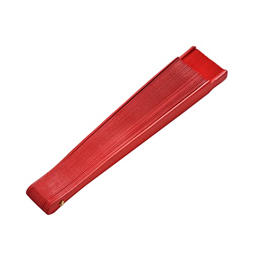 Spanish Folding Fan for Women Vintage Wooden Hand Fan for Dance Party Performance and Gift(Red), 1 - Image 3
