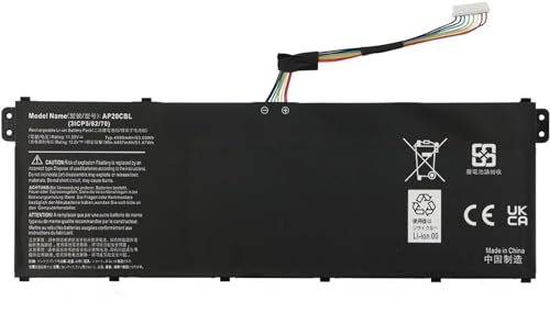 Batteria ANTIEE AP20CBL Per Acer Swift 3 SF314-43 E Aspire 5 – 53Wh, 11.55V, 3 Celle, Compatibilità Selezionata