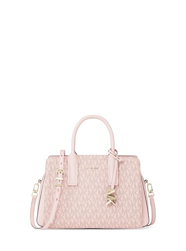Michael Kors Laila Small Satchel, Gold-Tone Hardware/Tonal MK Signature Coated Twill/Ballet