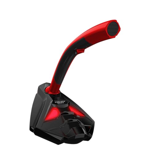 BESPORTBLE USB Gaming Microphone with Jack Professional Studio Microphone for and for Karaoke Streaming and Online Gaming Red Design