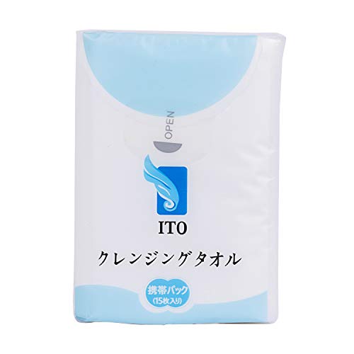 ITO クレンジングタオル 携帯パック (15枚入×10個) 【3パック】使い捨て フェイスタオル 厚手 ナプキン おしぼり ハンドタオル ウォッシュタオル コンパクト 携帯用 旅行 温泉 出張 アウトドア キャンプ フェイシャルタオル こどもタオル ペッ