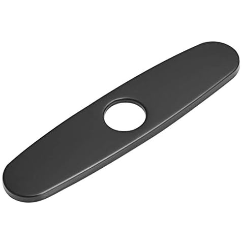 Fapully 10 Inch Sink Hole Cover,Black Faucet Deck Plate Escutcheon Plate for 3 Holes Kitchen Sink Cover