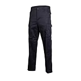 Mil-Tec US Ranger Hose Typ BDU Herren Cargohose mit 6 geräumigen Taschen Taktische Hose mit verstellbarem Kordelzug & Gürtelschlaufen Feldhose für Outdoor, Arbeit & Freizeit Schwarz, 6XL