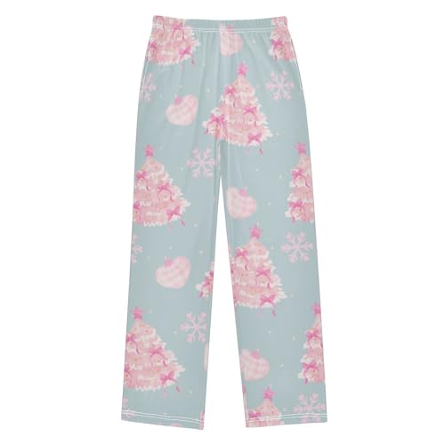 Tree with Bow Boys Pants Boys Athletic Pants Long Pant for Boywith Pockets Wide-Leg Size 6-14Y