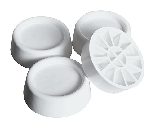 Meliconi Base Stands, Gommini Antivibrazione Per Lavatrici E Asciugatrici, Plastica, Bianco, 4,5 X 1,5 Cm