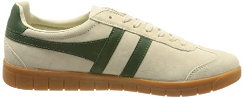 Image of Gola Men's Hurricane Suede Sneaker, Off White Evergreen Gum, 10