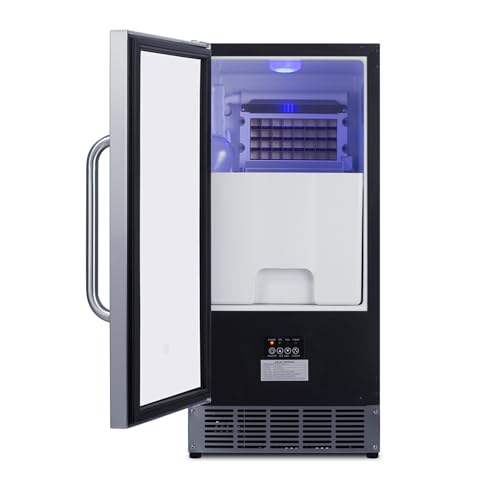 Image of Summit 50 lb.Clear Ice Maker, Outdoor, Stainless Steel - BIM47OSADA