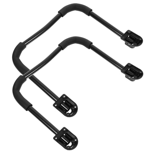 EXHUMKY 2 Piezas Patas de Mesa Plegables Hierro Negro Soporte Resistente y Estable para Escritorios y Mesas Pequeñas de Patas Plegables Aplicables Antideslizantes