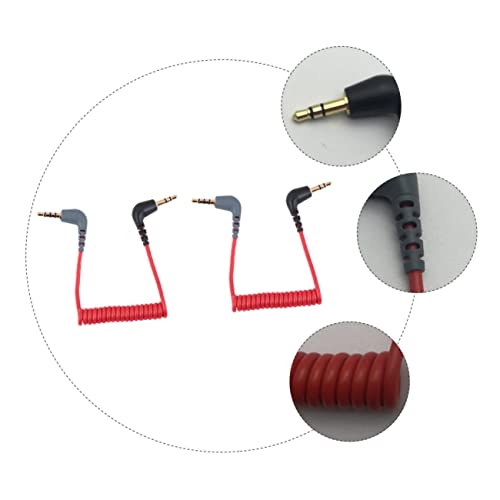 Cable de audio rojo TEHAUX de 2 piezas para micro de exterior 6