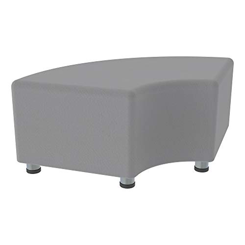 Image of Sprogs 12 inch H Structured Quarter Round Stool -Flexible Modular Collaborative Soft Seating for Office, Home, Lounge and School Classrooms with Durable Frame & Set of 2 inch Legs Add-on - Yellow