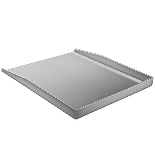Universal Edelstahl Plancha Grillplatte 26.5x20CM Universal BBQ Plancha Grillpfanne passend für Weber Gasgrill und Holzkohlegrill,Rechteckig, massiv