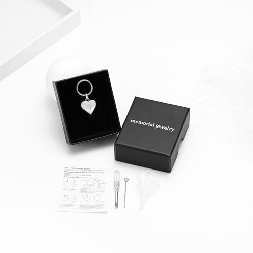 Einäscherung Schmuck Urne Schlüsselanhänger für Haustier menschliche Asche Hund Katze Keepsake Memorial Urne Schlüsselanhänger Asche Halter für Frauen Männer