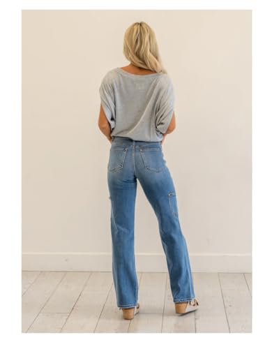Judy Blue High Waist 90's Cargo Straight Leg Jeans, 826594