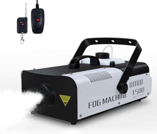 Heavy-Duty 1500W Fog Machine with Wireless Remote | Portable Smok...