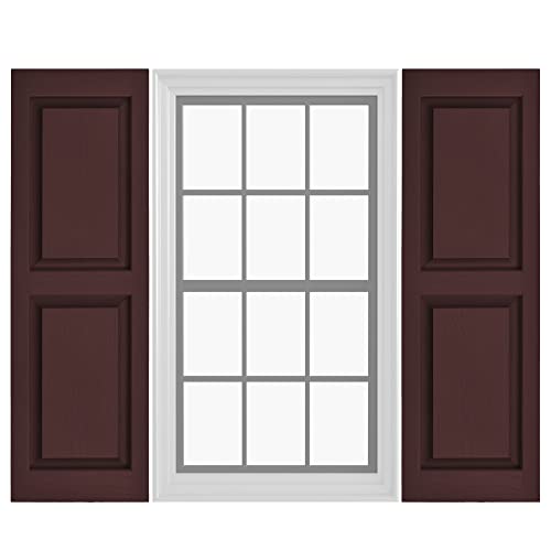 Pontiac Trail Raised Panel Vinyl Shutters (1 Pair) | 14.5