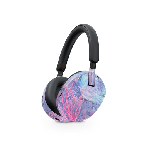 Image of MightySkins Glossy Glitter Skin Compatible with Sony WH-1000XM5 Headphones - Dreamy Reef | Protective, Durable High-Gloss Glitter Finish | Easy to Apply