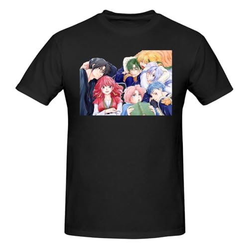 yona of The Dawn T-Shirts Men's Casual Shirt Summer Crew Neck Cotton Short Sleeve Tees Black