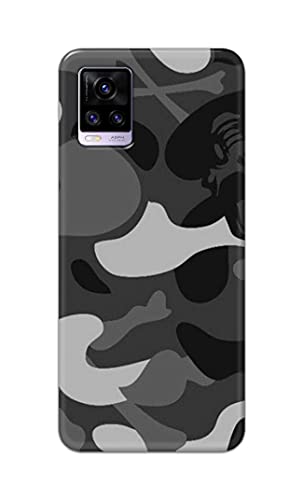 Image of Printed Hard Back Cover Case for Vivo V20 | Vivo V20 2021 Back Cover (Army Pattern) -1302
